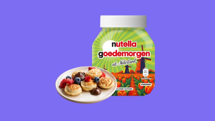 Poffertjes mini clatite cu Nutella